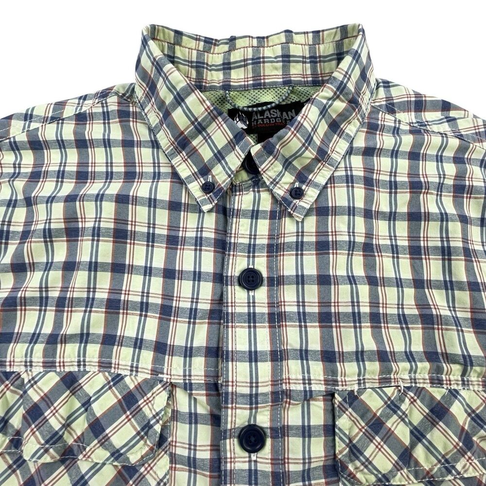 Alaskan Hardgear Duluth Shirt Mens Size L Plaid Vented Back Button Standard Fit